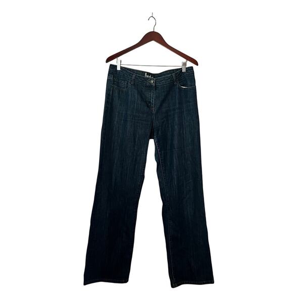 Boden Women’s Straight Leg Dark Wash Jeans 12 Long Length Blue - Picture 1 of 9